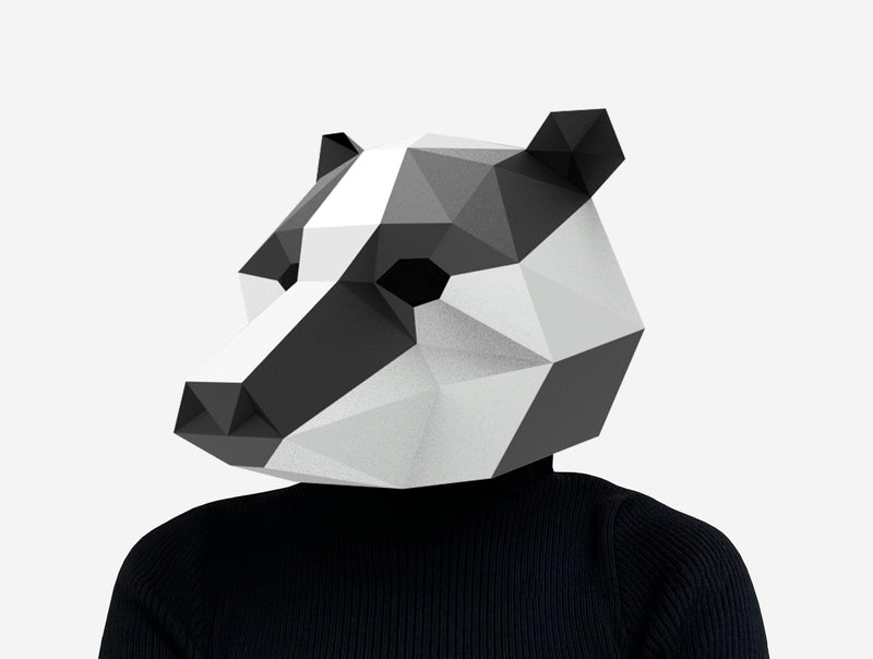 Badger Mask <br> DIY Paper Mask Template