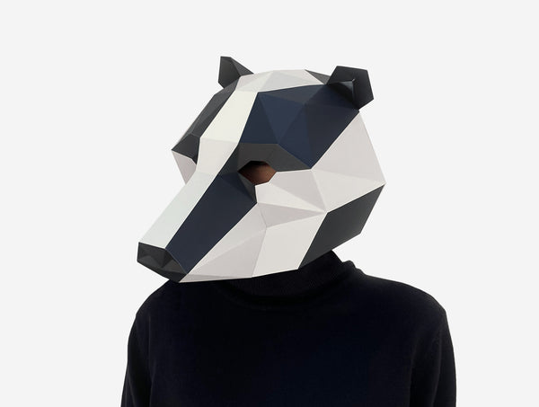 Badger Mask <br> DIY Paper Mask Template