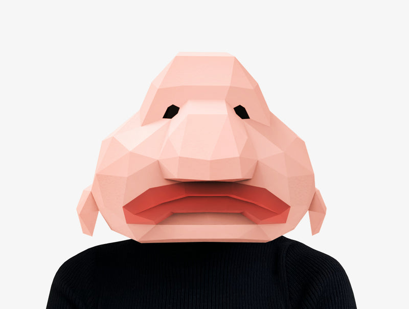 Blobfish Mask <br> DIY Paper Mask Template