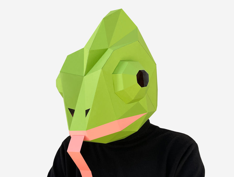 Chameleon Mask <br> DIY Paper Mask Template