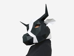 Cow Mask <br> DIY Paper Mask Template