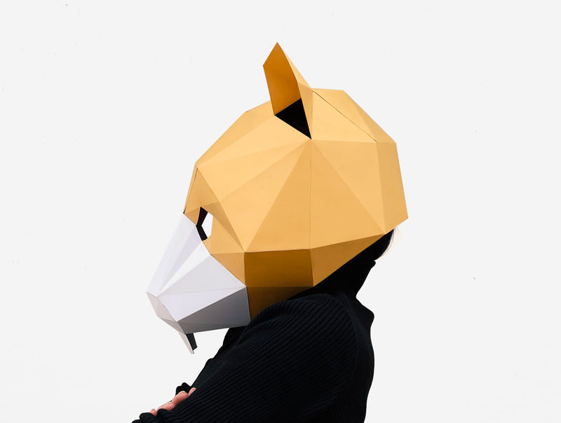 Evil Hamster Mask <br> DIY Paper Mask Template