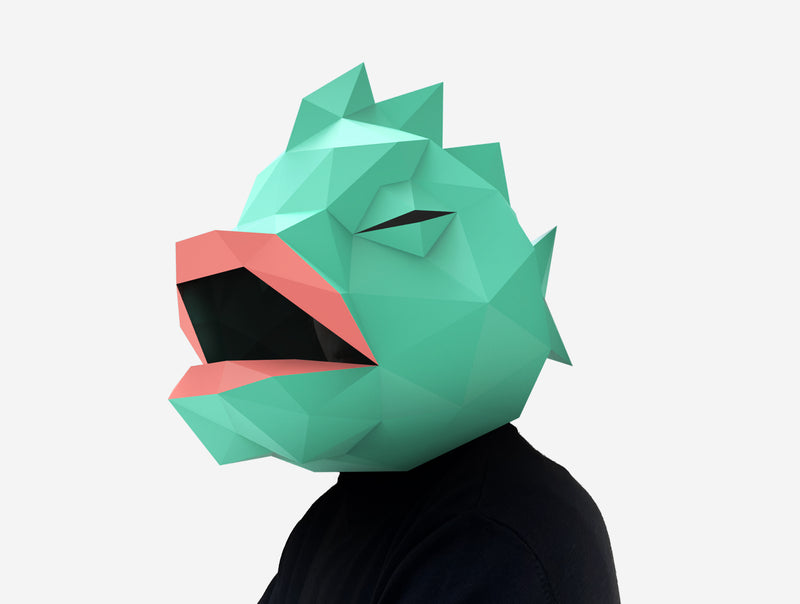 Fish Mask <br> DIY Paper Mask Template