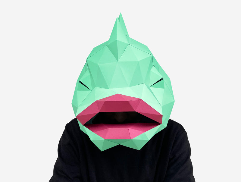 Fish Mask <br> DIY Paper Mask Template