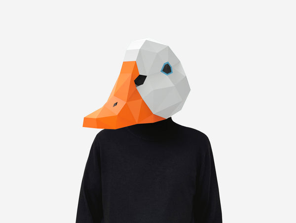 Goose Mask <br> DIY Paper Mask Template