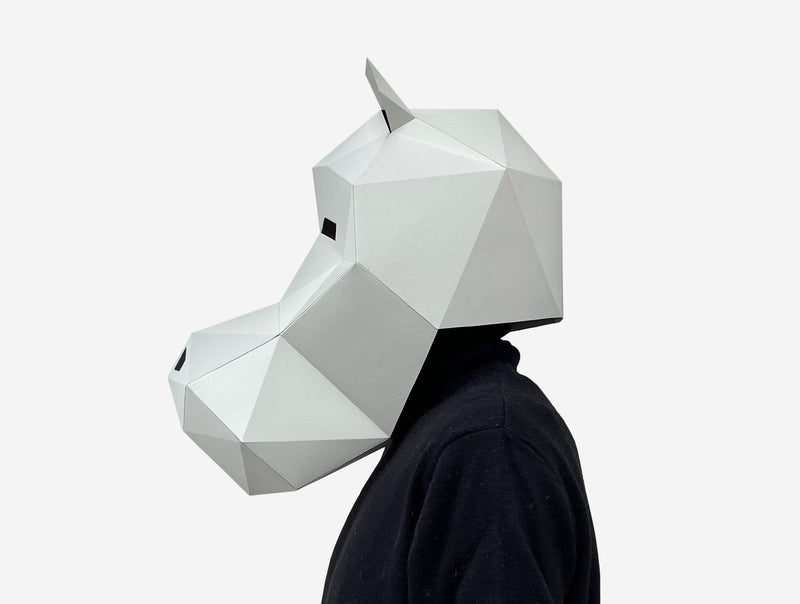 Hippopotamus Mask <br> DIY Paper Mask Template