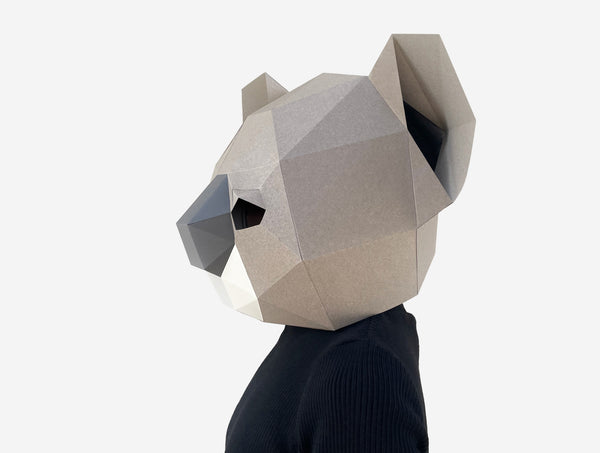 Koala Bear Mask <br> DIY Paper Mask Template