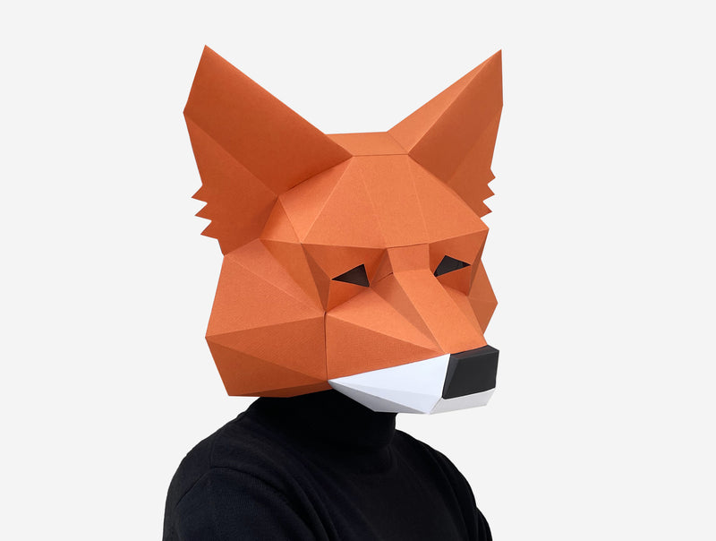 Metamask Fox Mask <br> DIY Paper Mask Template