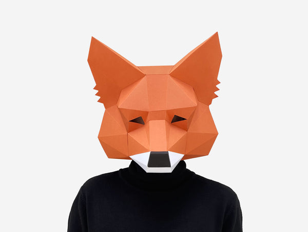 Metamask Fox Mask <br> DIY Paper Mask Template