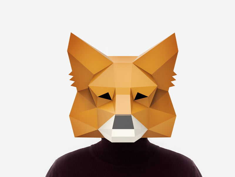 Metamask Fox Mask <br> DIY Paper Mask Template