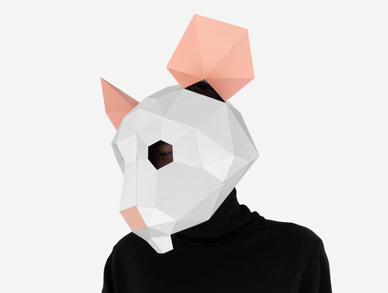 Mouse Mask <br> DIY Paper Mask Template