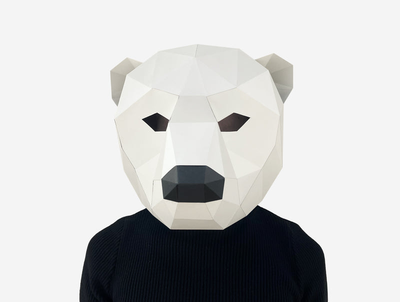 Polar Bear Mask <br> DIY Paper Mask Template