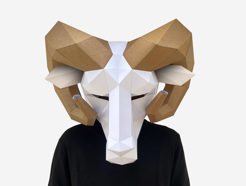 Ram Mask <br> DIY Paper Mask Template