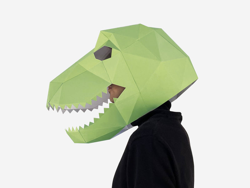 Velociraptor Mask <br> DIY Paper Mask Template