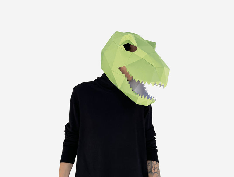 Velociraptor Mask <br> DIY Paper Mask Template