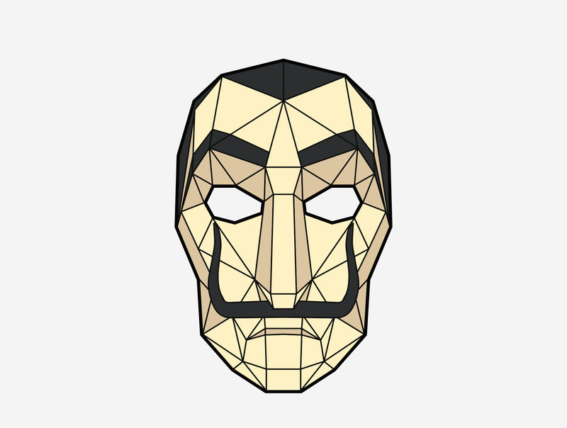 Salvador Dali Mask<br> DIY Paper Mask Template