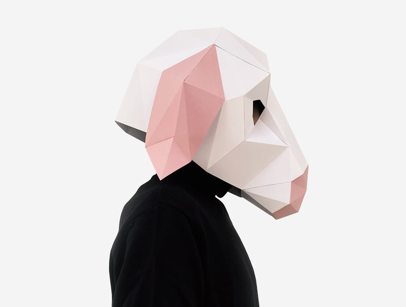 Lamb Mask <br> DIY Paper Mask Template