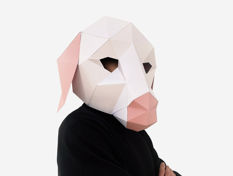 Lamb Mask <br> DIY Paper Mask Template