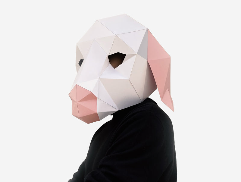 Lamb Mask <br> DIY Paper Mask Template