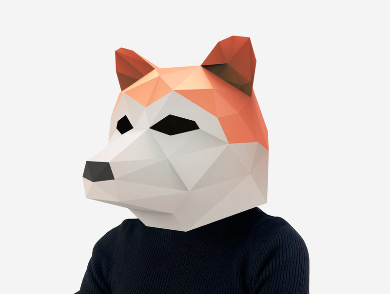 Shiba Inu Mask <br> DIY Paper Mask Template