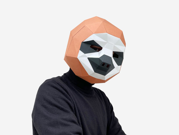 Sloth Mask <br> DIY Paper Mask Template