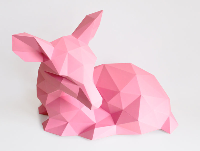 Fawn Sculpture  <br> DIY Paper Craft Template