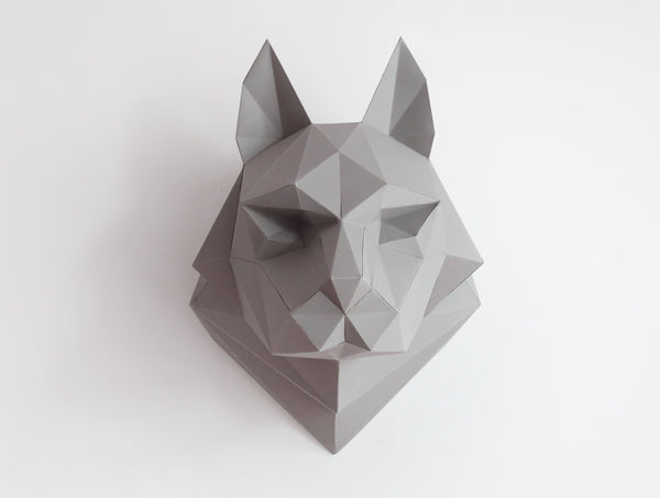 Wolf Sculpture <br> DIY Paper Craft Template