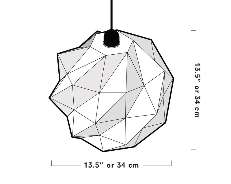 Origami Lampshade Kumo <br> DIY Paper Craft Template