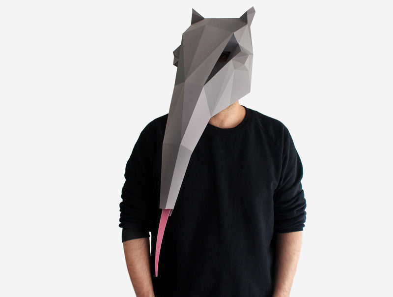 Anteater Mask <br> DIY Paper Mask Template