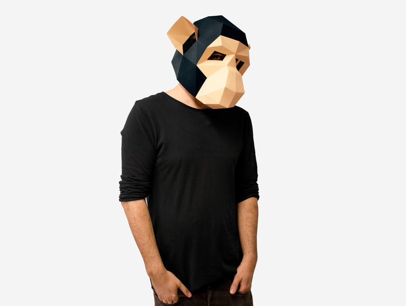 Monkey Mask <br> DIY Paper Mask Template