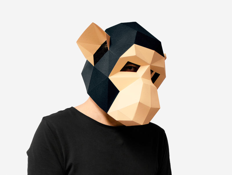 Monkey Mask <br> DIY Paper Mask Template