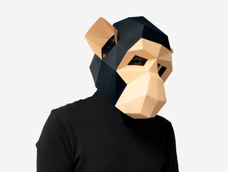 Monkey Mask <br> DIY Paper Mask Template