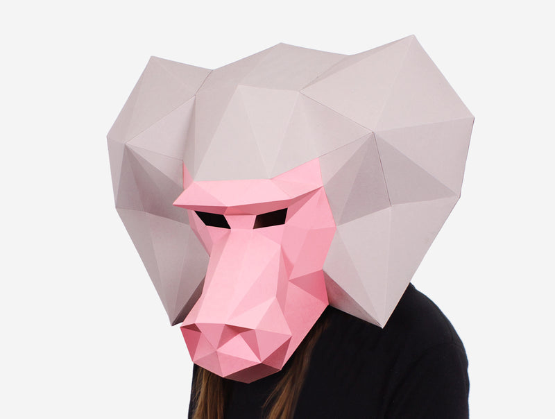 Baboon Mask <br> DIY Paper Mask Template