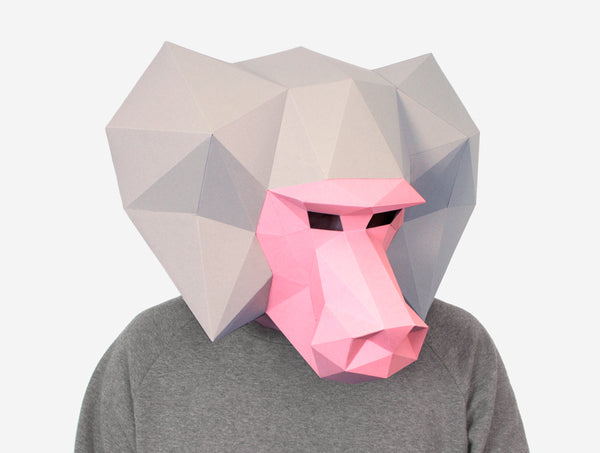 Baboon Mask <br> DIY Paper Mask Template