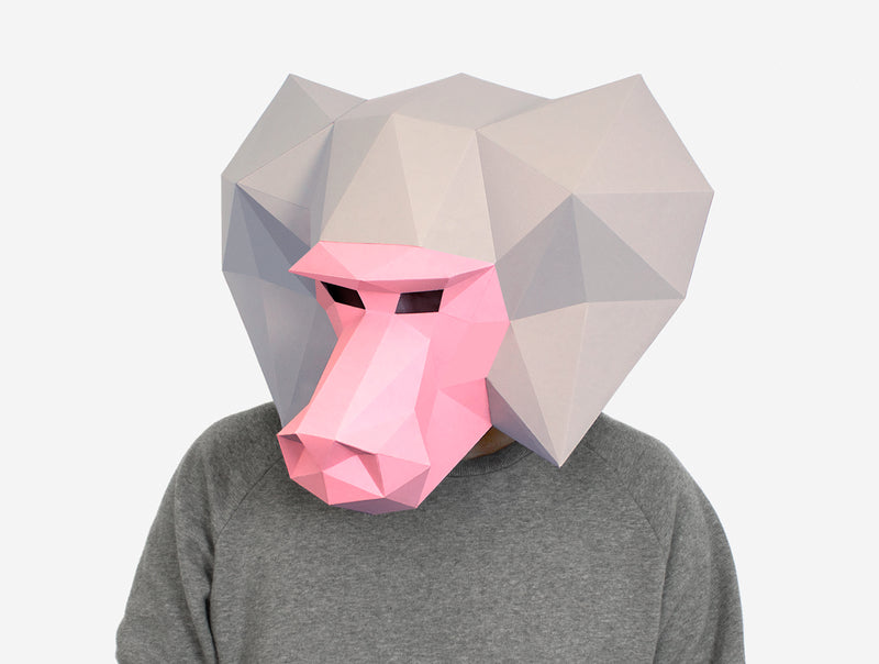 Baboon Mask <br> DIY Paper Mask Template