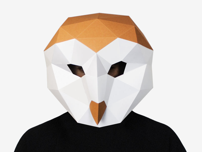 Barnowl Mask <br> DIY Paper Mask Template