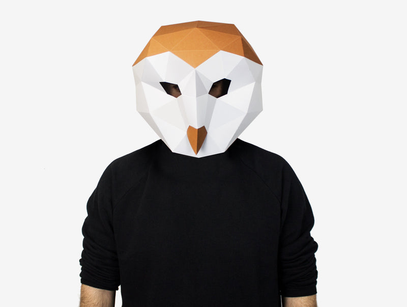 Barnowl Mask <br> DIY Paper Mask Template