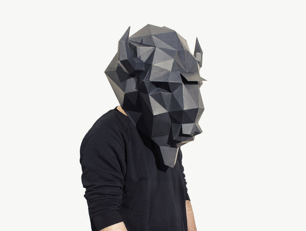 Bison Mask <br> DIY Paper Mask Template