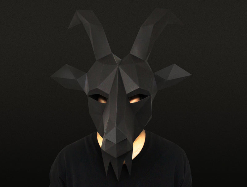 Black Phillip Mask <br> DIY Paper Mask Template