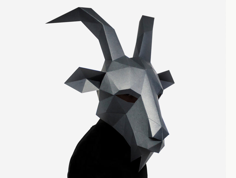 Black Phillip Mask <br> DIY Paper Mask Template