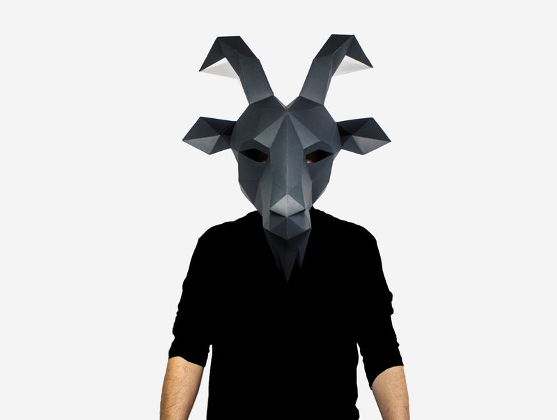 Black Phillip Mask <br> DIY Paper Mask Template