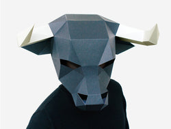 Bull Mask <br> DIY Paper Mask Template