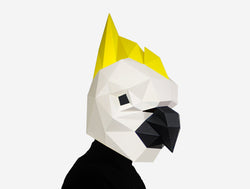 Cockatoo Mask <br> DIY Paper Mask Template