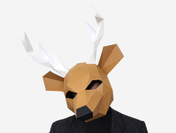 Deer Mask <br> DIY Paper Mask Template