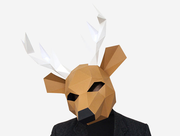 Deer Mask <br> DIY Paper Mask Template