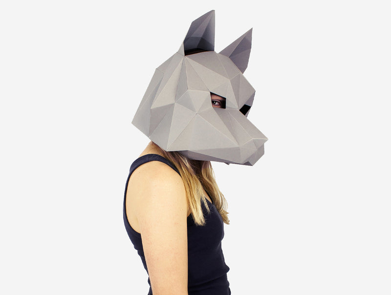 Dire Wolf Mask <br> DIY Paper Mask Template