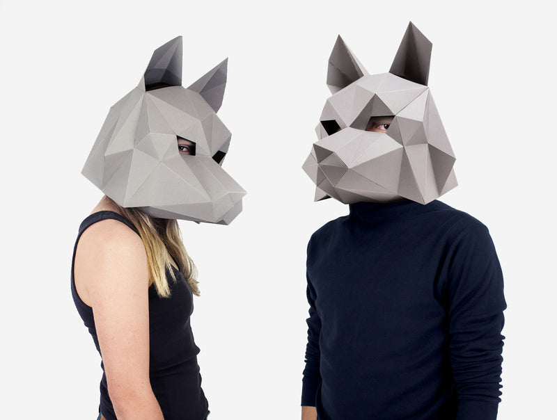 Dire Wolf Mask <br> DIY Paper Mask Template