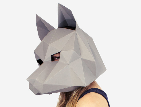 Dire Wolf Mask <br> DIY Paper Mask Template