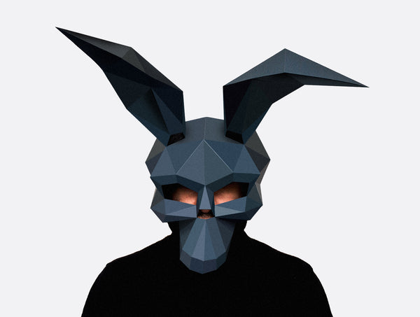 Rabbit Skull Mask <br> DIY Paper Mask Template