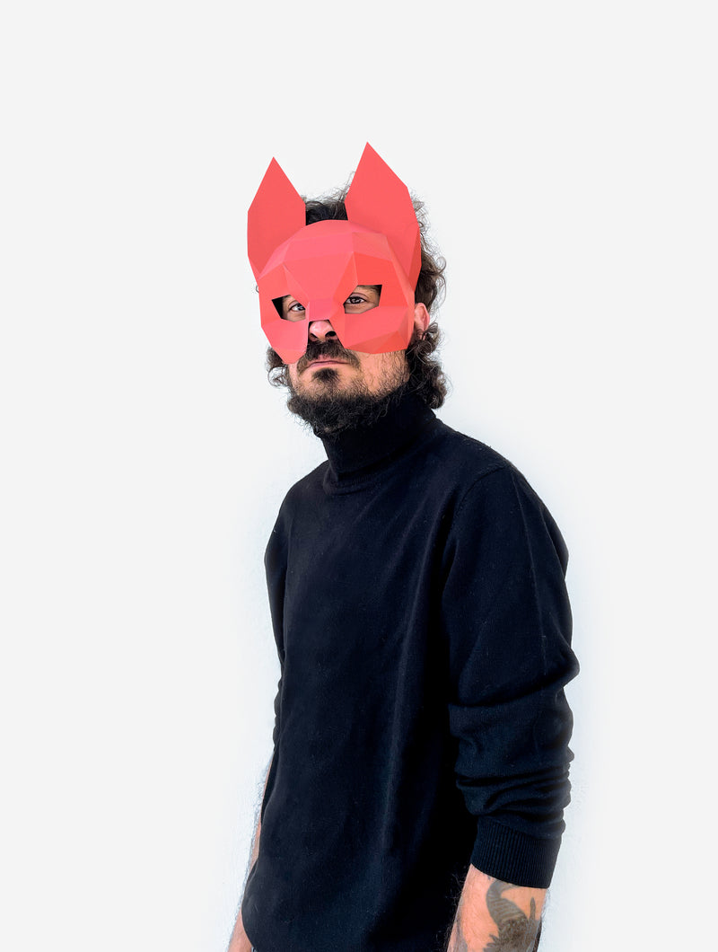 Fox Half Mask<br> DIY Paper Mask Template